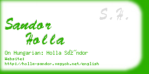sandor holla business card